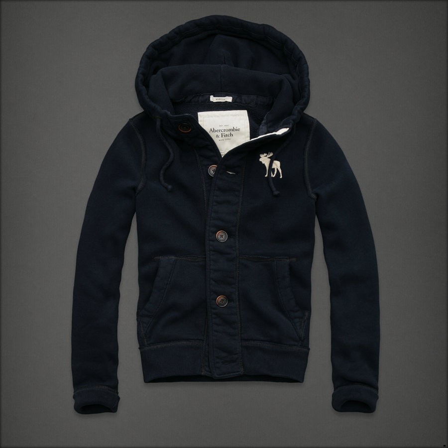 Abercrombie Fitch Hombres Con Botón Capucha AF6518 Abercrombie Fitch Hombres Con Botón Capucha AF6518